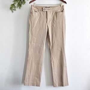 Chaps Petite Khaki Stretch Chino Pants Preppy Equestrian Quiet Luxury 10P
